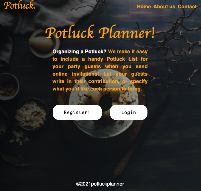 Potluck Planner